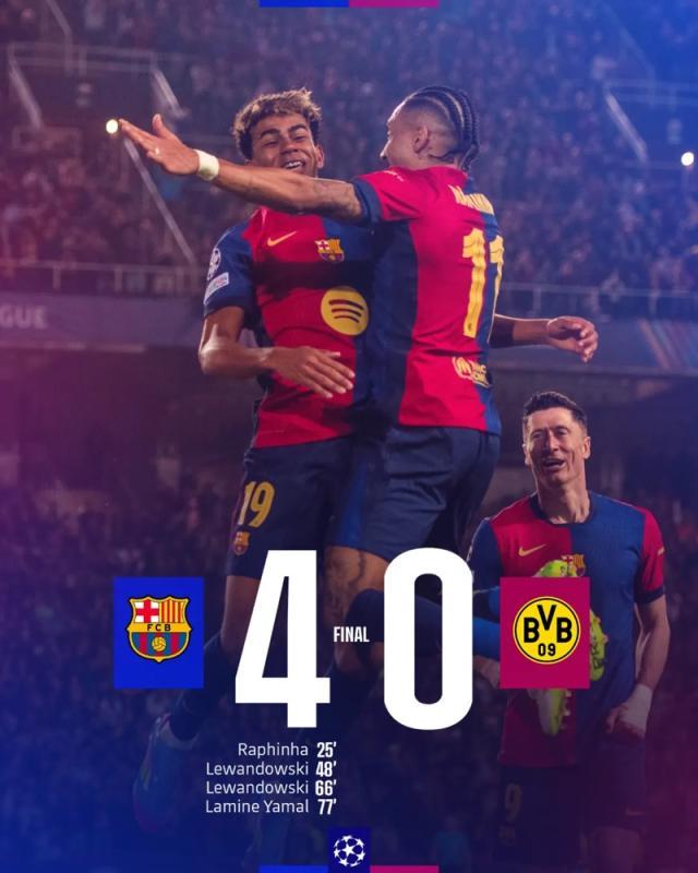 开云登录入口-【欧冠】莱万双响拉菲传射，巴萨主场4比0多特蒙德